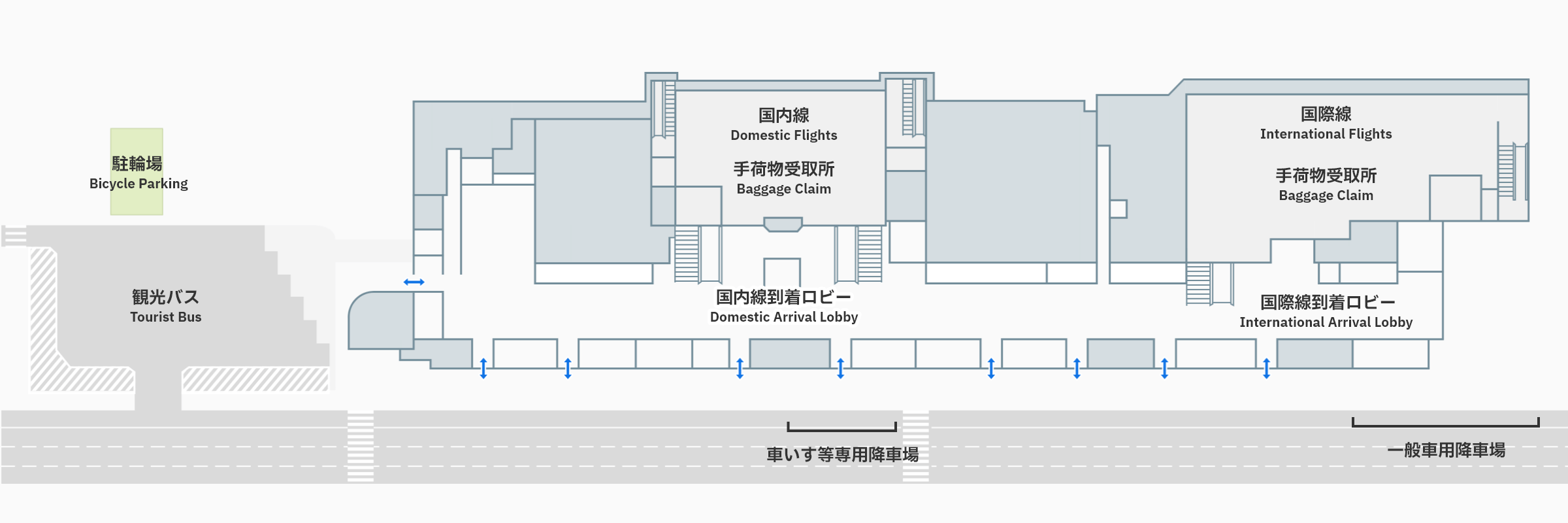 降車場のフロアガイド