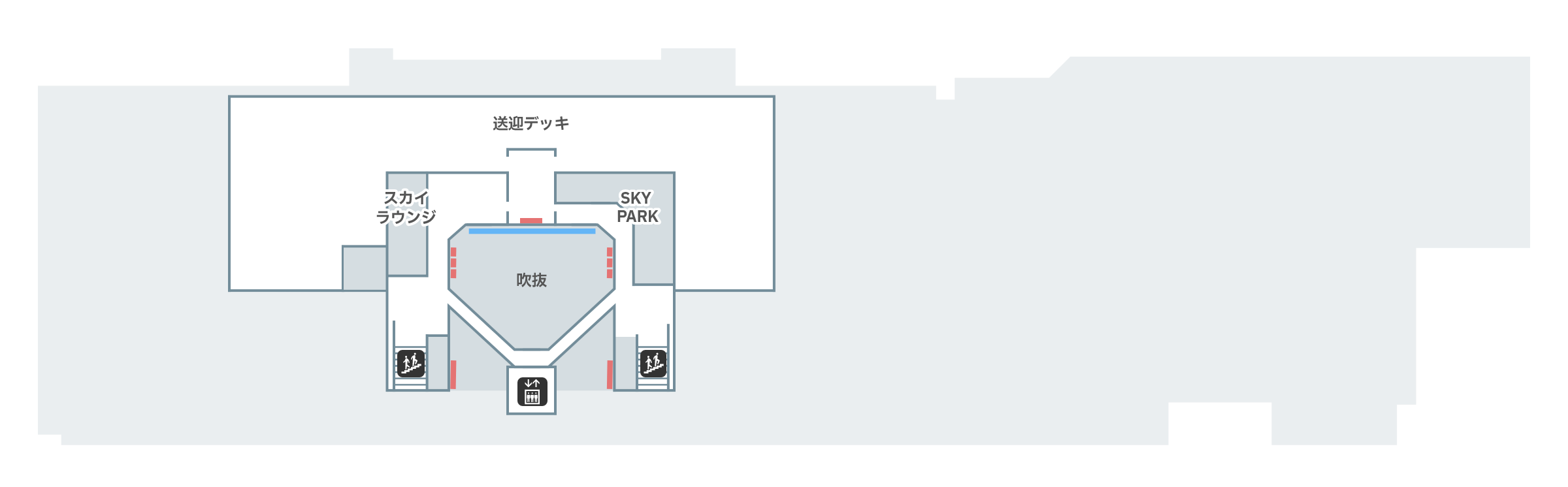 3階の広告媒体配置場所