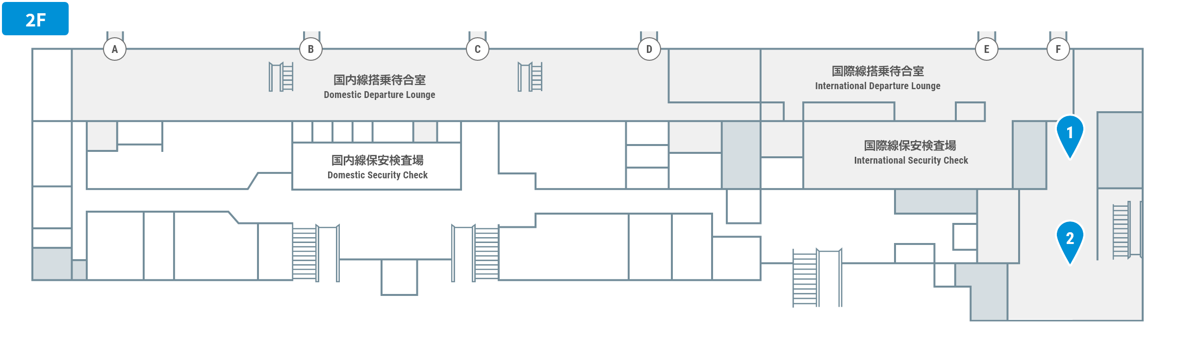 国際線到着時の検疫・入国審査のフロアガイド