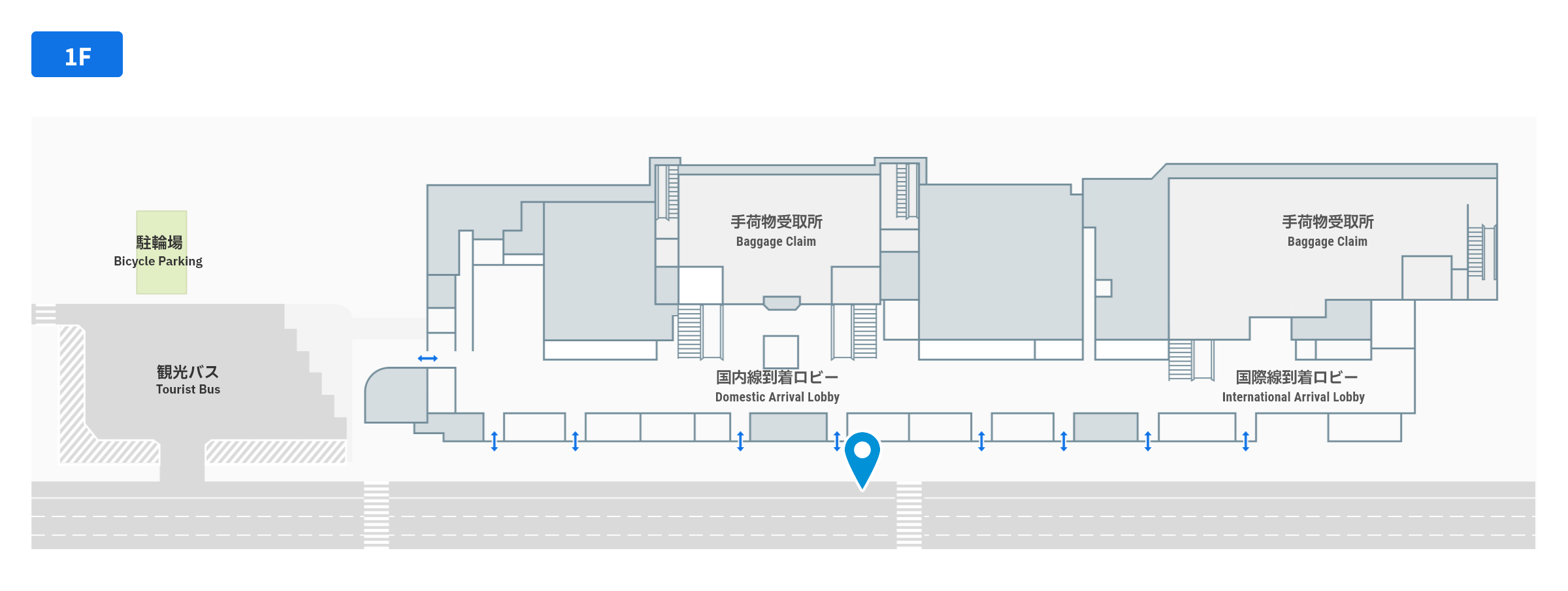 おからだの不自由なお客様用降車場のフロアガイド