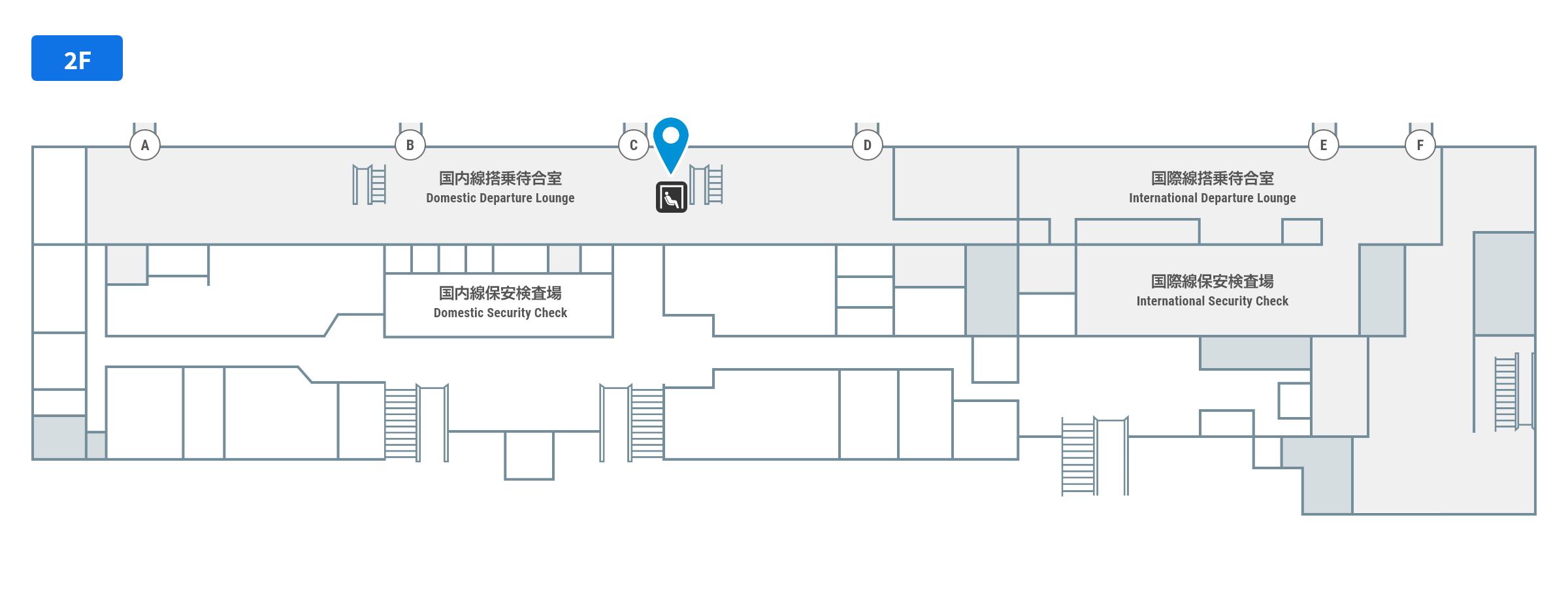 カームダウン・クールダウン室のフロアガイド
