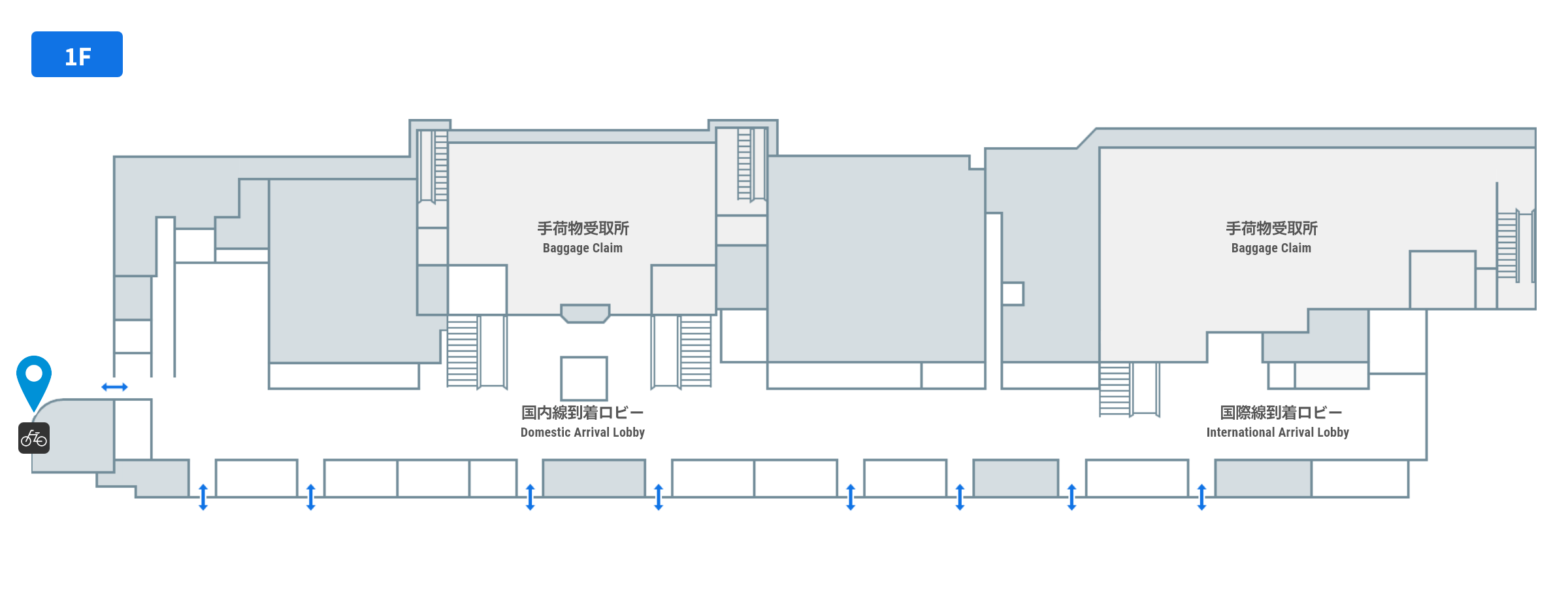 サイクルステーションのフロアガイド