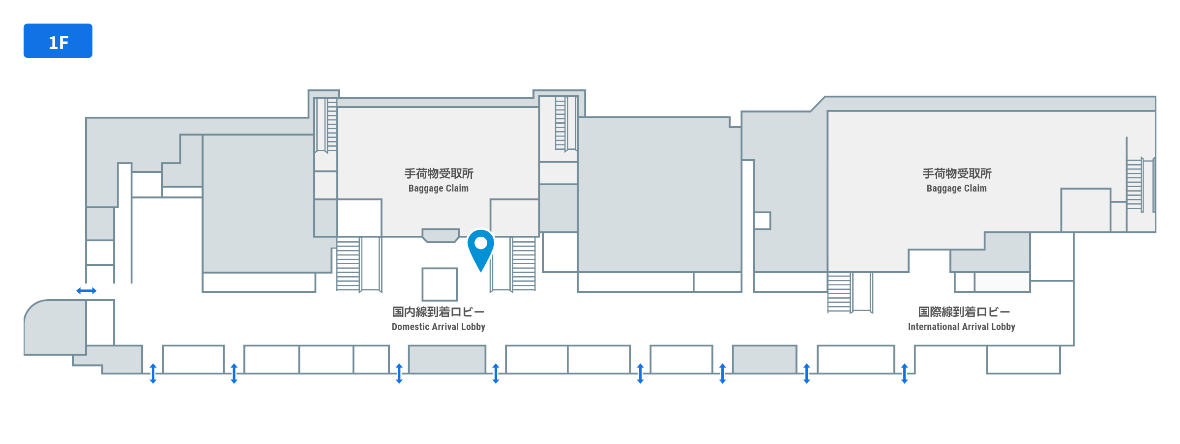 宅配カウンターのフロアガイド