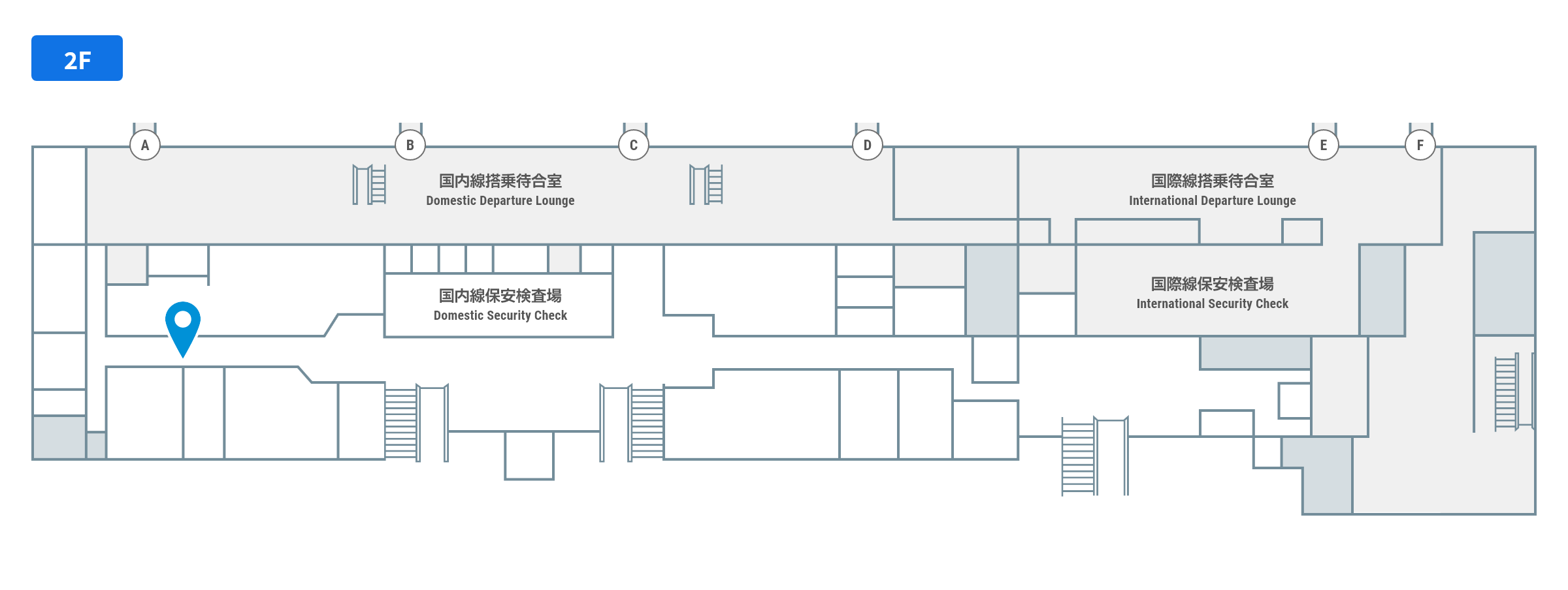俳句ポストの2階のフロアガイド