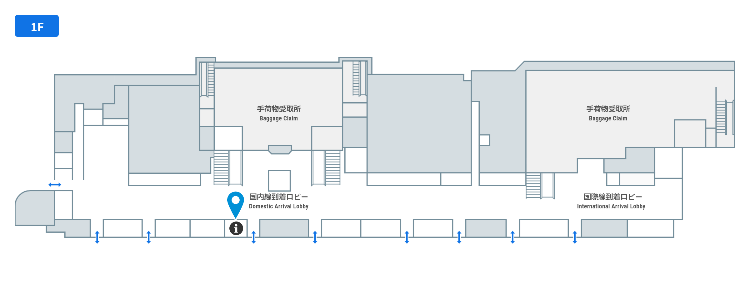 総合案内所のフロアガイド