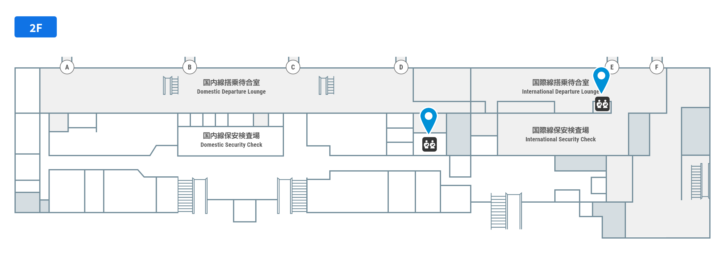 授乳室のフロアガイド