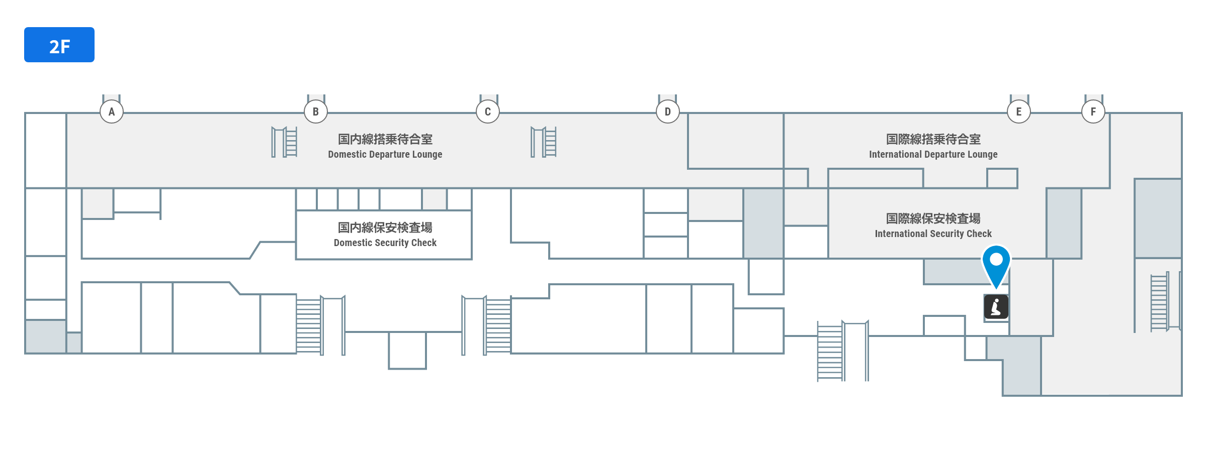 祈祷室のフロアガイド
