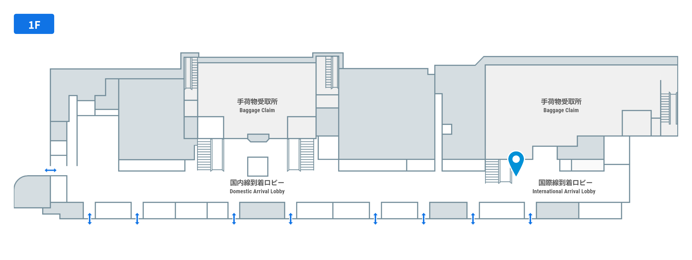 SIMカード自動販売機のフロアガイド