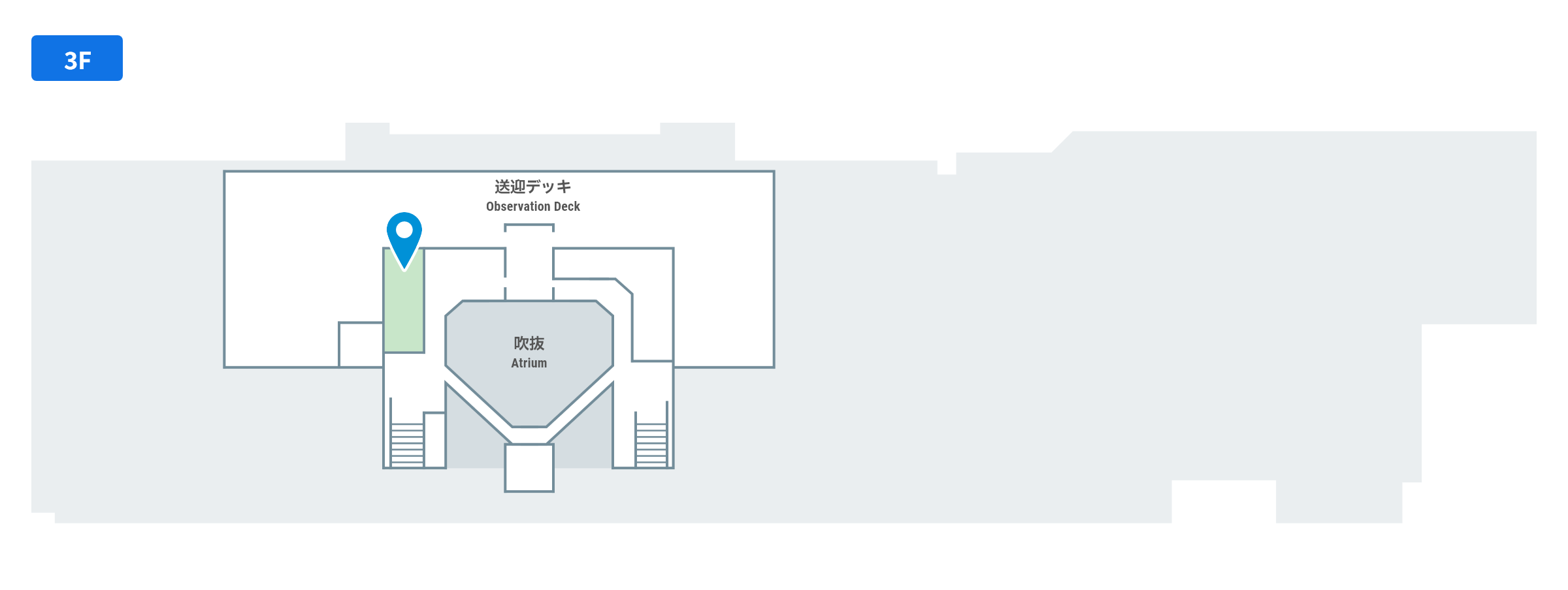 スカイラウンジのフロアガイド