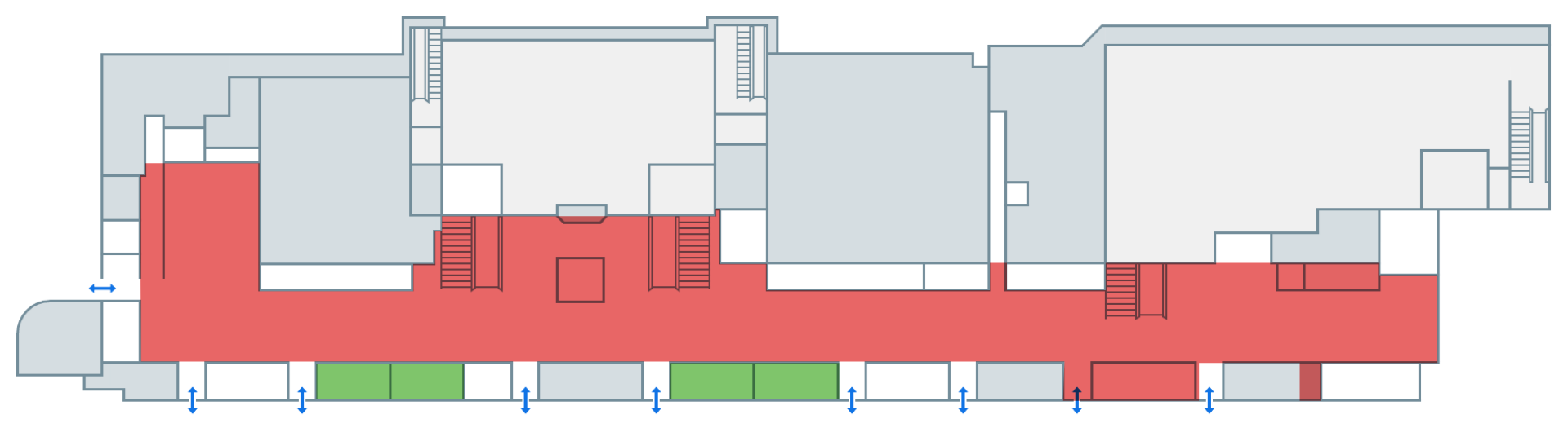 無料Wi-Fiの1階のフロアガイド