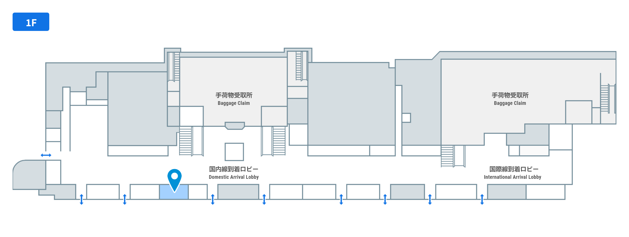 今治タオル松山エアポートストアのフロアガイド